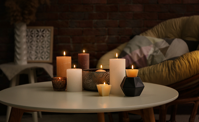 floor candle holder living room