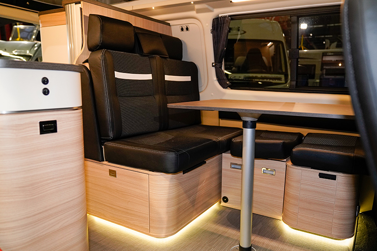 Modern motorhome with storage