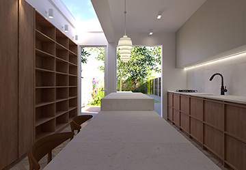 Picture of a kitchen expansion due to a home extension