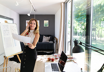 Picture of a woman in a home office