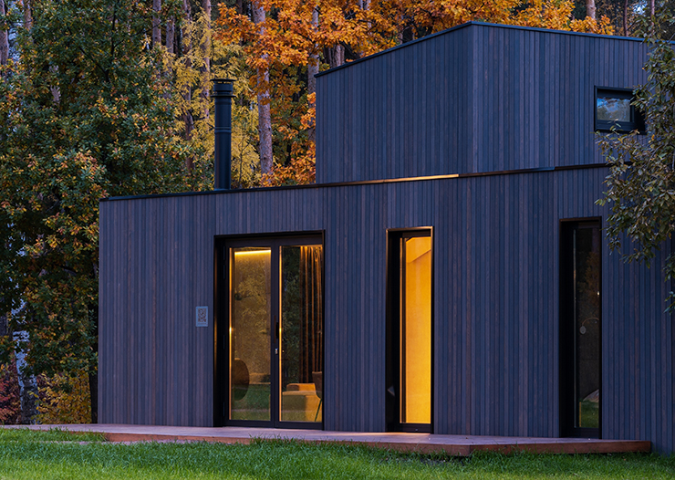 Picture of a prefab house extension