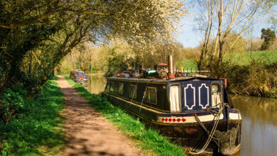 Picture of a narrow boat moored