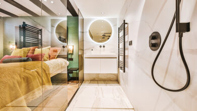 Picture of a large walk in and out bathroom